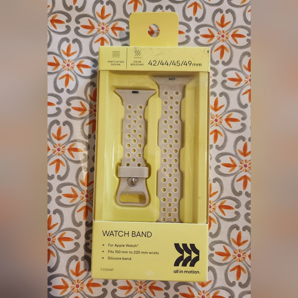 All in Motion Yellow Silicone Apple Watch Band